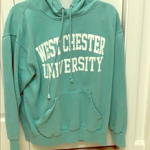 authentic West Chester University teal sweatshirt